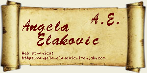 Angela Elaković vizit kartica